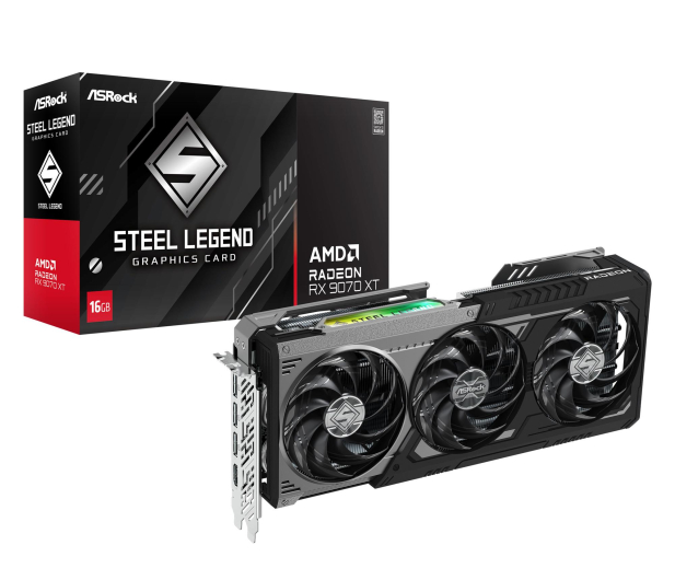 ASRock Radeon RX 9070 XT Steel Legend Dark 16GB GDDR6 - 1321573 - zdjęcie